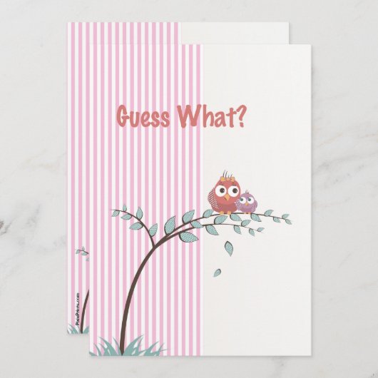 Raad eens? Foto Zwangerschap Aankondiging (Voorkant / Achterkant)