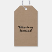 Raad eens! - Grappig bruidsmeisje voorstel Cadeaulabel (Achterkant)