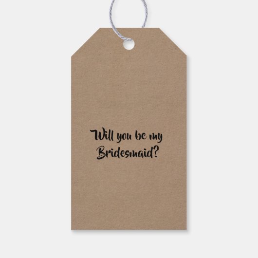 Raad eens! - Grappig bruidsmeisje voorstel Cadeaulabel (Achterkant)