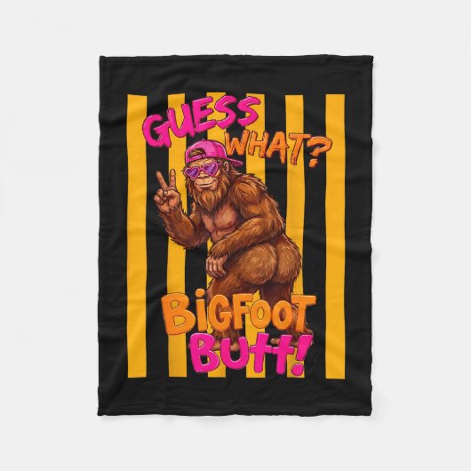 Raad eens grotevoet bill funny sasquatch squatch fleece deken (Voorkant)