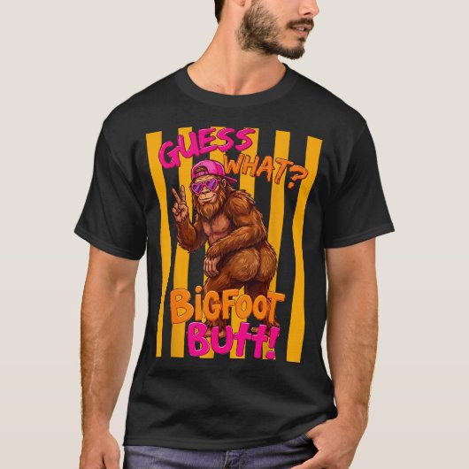 Raad eens grotevoet kont grappige sasquatch squatc t-shirt (Voorkant)