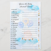 Raad eens het Baby Animal Game Baby shower (Voorkant)