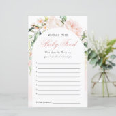 Raad eens het Baby Baby shower (Staand voorkant)