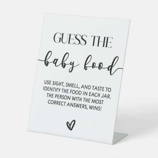 Raad eens het Baby Baby shower Reclamebord Met Voetstuk (Voorkant)