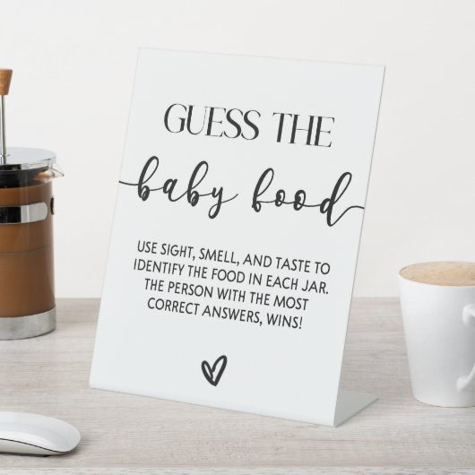 Raad eens het Baby Baby shower Reclamebord Met Voetstuk (Insitu)