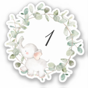 Raad eens het Baby Baby shower sticker Label