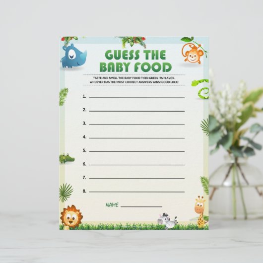 Raad eens het Baby [Dierthema] Briefhoofd (Staand voorkant)