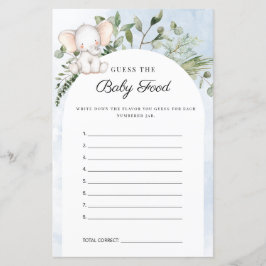 Raad eens het Baby Food Boy Blue Baby shower Game