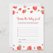 Raad eens het Baby food spel, Berry Sweet Baby sho Kaart (Voorkant)