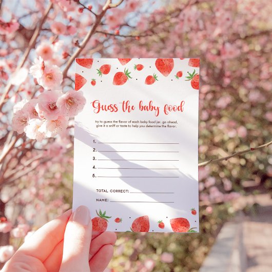 Raad eens het Baby food spel, Berry Sweet Baby sho Kaart