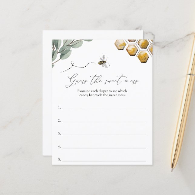 Raad eens het Baby shower Sweet Mess (Voorkant / Achterkant in situ)