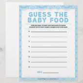 Raad eens het Baby voedsel [Luxe Lace [blauw]] Briefhoofd (Voorkant / Achterkant)