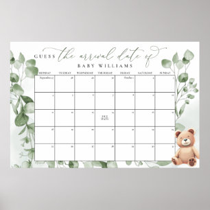 Raad eens het Beer Verschuldigde agenda Poster