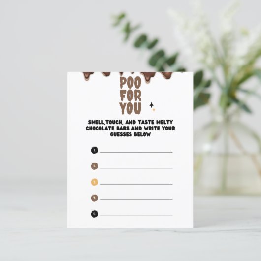 Raad eens het Chocolate Baby shower Game (Staand voorkant)