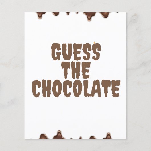 Raad eens het Chocolate Baby shower Game (Achterkant)
