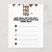 Raad eens het Chocolate Baby shower Game (Voorkant)