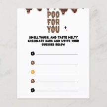 Raad eens het Chocolate Baby shower Game