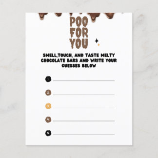 Raad eens het Chocolate Baby shower Game