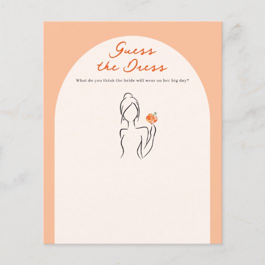 Raad eens het Dress Game Aperol Spritz Vrijgezelle (Voorkant)