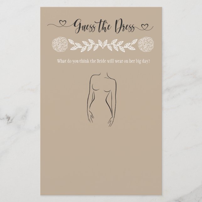 Raad eens het dress-Vrijgezellenfeest (Voorkant)