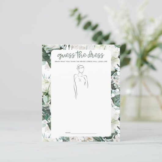 Raad eens het dress Vrijgezellenfeest Game (Staand voorkant)