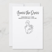 Raad eens het dress Vrijgezellenfeest Game Kaart (Voorkant)