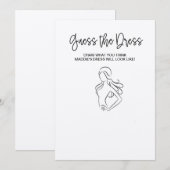 Raad eens het dress Vrijgezellenfeest Game Kaart (Voorkant / Achterkant)