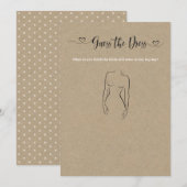 Raad eens het dress Vrijgezellenfeest Game Kaart (Voorkant / Achterkant)