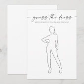 Raad eens het dress Vrijgezellenfeest Game Programmakaart (Voorkant / Achterkant)