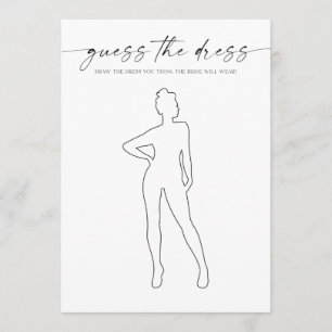 Raad eens het dress Vrijgezellenfeest Game Programmakaart