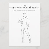 Raad eens het dress Vrijgezellenfeest Game Programmakaart (Voorkant)