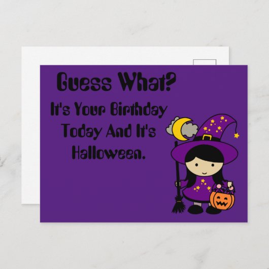 Raad eens? Het is vandaag jouw verjaardag Briefkaart (Voorkant / Achterkant)