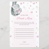 Raad eens het liefste winterroze olifantenspel (Voorkant)