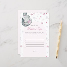 Raad eens het liefste winterroze olifantenspel