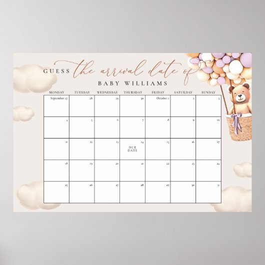 Raad eens het Poster van het Beer van de Verschuld (Voorkant)