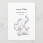 Raad eens het prijsspel Modern Baby Elephant Kaart (Achterkant)