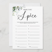 Raad eens het Spice Vrijgezellenfeest spel Kaart (Voorkant)