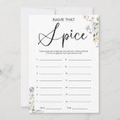 Raad eens het Spice Vrijgezellenfeest spel Kaart (Voorkant)