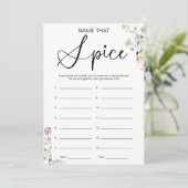 Raad eens het Spice Vrijgezellenfeest spel Kaart (Staand voorkant)