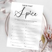 Raad eens het Spice Vrijgezellenfeest spel Kaart