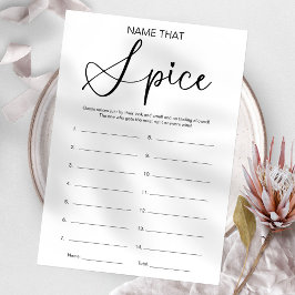 Raad eens het Spice Vrijgezellenfeest spel Kaart