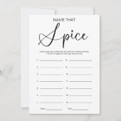 Raad eens het Spice Vrijgezellenfeest spel Kaart (Voorkant)