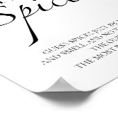 Raad eens het Spice Vrijgezellenfeest spel teken Poster (Hoek)