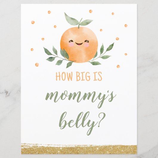 Raad eens hoe groot is mama buik teken kleine scha (Voorkant)