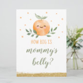 Raad eens hoe groot is mama buik teken kleine scha kaart (Staand voorkant)