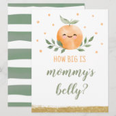 Raad eens hoe groot is mama buik teken kleine scha kaart (Voorkant / Achterkant)
