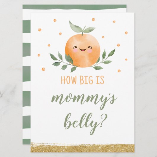 Raad eens hoe groot is mama buik teken kleine scha kaart (Voorkant / Achterkant)