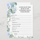 Raad eens hoe het Baby shower van de pindanoot Ele Kaart (Voorkant / Achterkant)