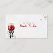 Raad eens hoe oud de Bride-to-Be Game Response-Kaa Informatiekaartje (Achterkant)