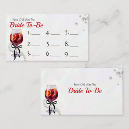 Raad eens hoe oud de Bride-to-Be Game Response-Kaa Informatiekaartje